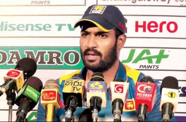 Chamara Kapugedera addressing his first press conference as captain of the Sri Lanka one-day team. Kapugedera will lead his country in the third and fourth ODIs against India in the absence of regular skipper Upul Tharanga.