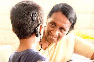 Directress Rev. Sr. Greta Nalawatte guiding a student