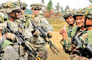US forces in India during the annual bilateral training exercise called Yudh Abhyas, designed to promote cooperation between the two armies while sharing training, cultural exchanges, and building joint operating skills