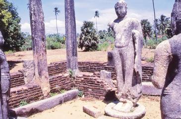  The restored Buddha statue and image house seen today without the grove of coconut trees   