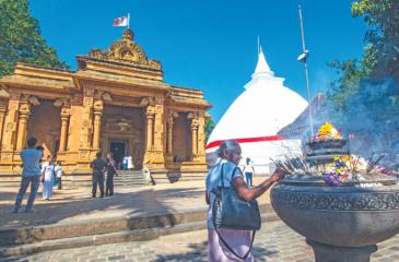 STANDING TALL: The temple of Kelaniya is inspired by the bank of Kelani Ganga   