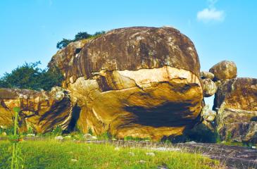 The Bowattagala rock caves in the Kumana East National Park