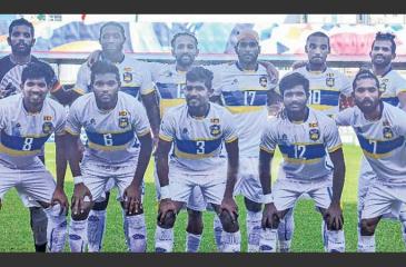 Sri Lanka team: Back row from left: Sujan Perera, Marvin Hamilton, Waseem Razeek, Jude Supan, Dillon de Silva, Dickson Puslas. Front row from left: Asikur Rahuman, Charitha Ratnayake, Harsha Fernando, Chalana Chameera, Kavindu Ishan