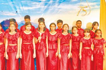 Muthuhara UK members singing the National Anthem of Sri Lanka