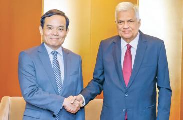 President Ranil Wickremesinghe meets Vietnam Deputy Prime Minister Tran Luu Quang during the President’s official visit to Japan
