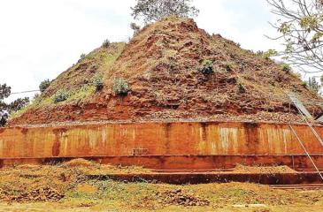 The Neelagiri dagoba after restoration work began