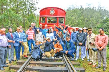 Foreign heads of mission at the Pattipola railway station, Sri Lanka’s highest railway station