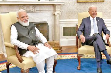 Prime Minister Narendra Modi holding talks with US President Joe Biden 
