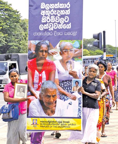 Demonstration by the families of the disappeared 