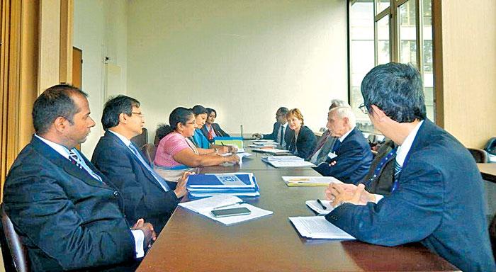 Minister Thalatha Atukorale with the Colombo Process PRs based in Geneva