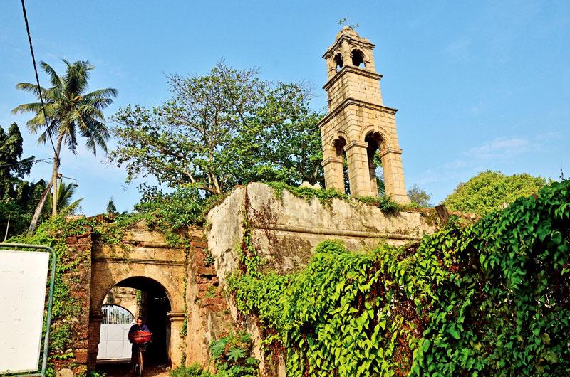 The only surviving remnants of the Dutch fort of Negombo and its clock tower seen today.  