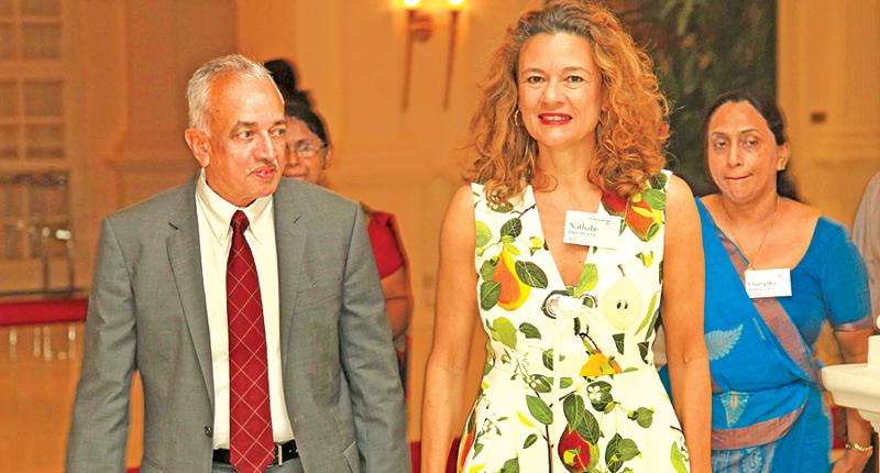Malik Samarawickrama with Team Leader, Group Director, Economic Law and Policy IISD, Natalia Bernasconi.