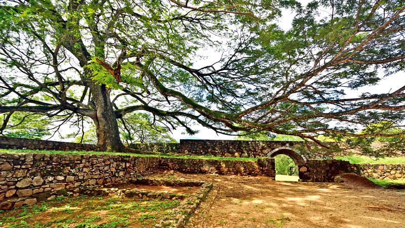 Katuwan Fort in a green and shady setting