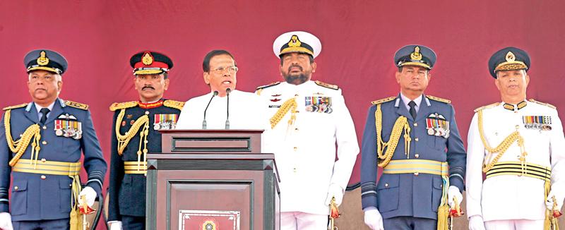 President Sirisena addressing the nation