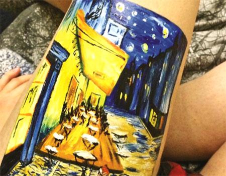 Amelia Hall recreated the Van Gogh painting on her leg rather than self-harm Amelia Hall