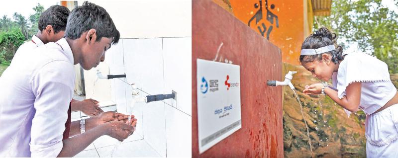 Some of the water supply facilities donated to schools under the Brandix ‘Model Village’ program.