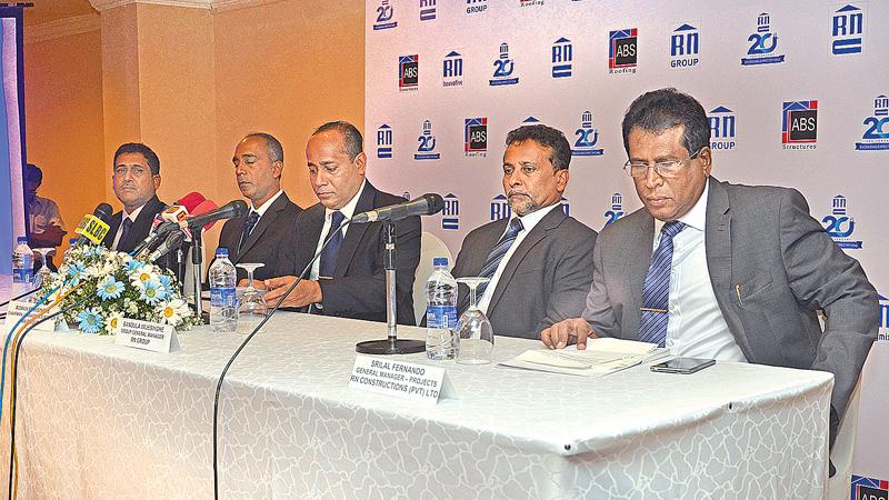 RN Group of Companies Chairman and Managing Director Ruwan Edirisinghe, Directors and officials at the press conference.PICTURE BY VIPULA AMERASINGHE