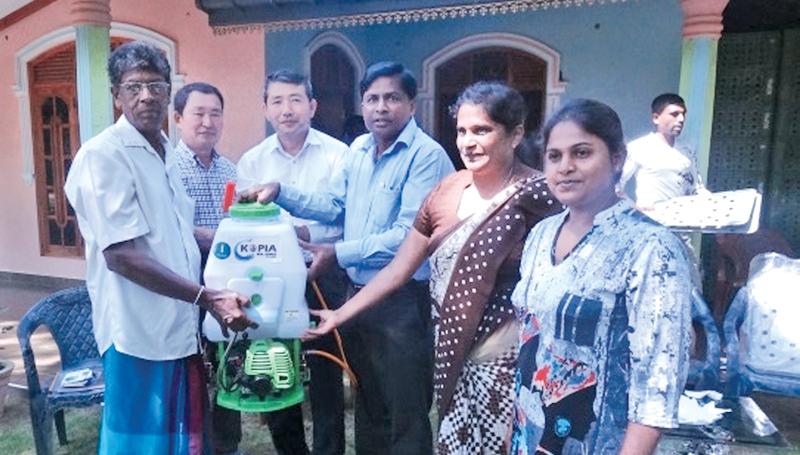 Donation of power sprayers for pest control   