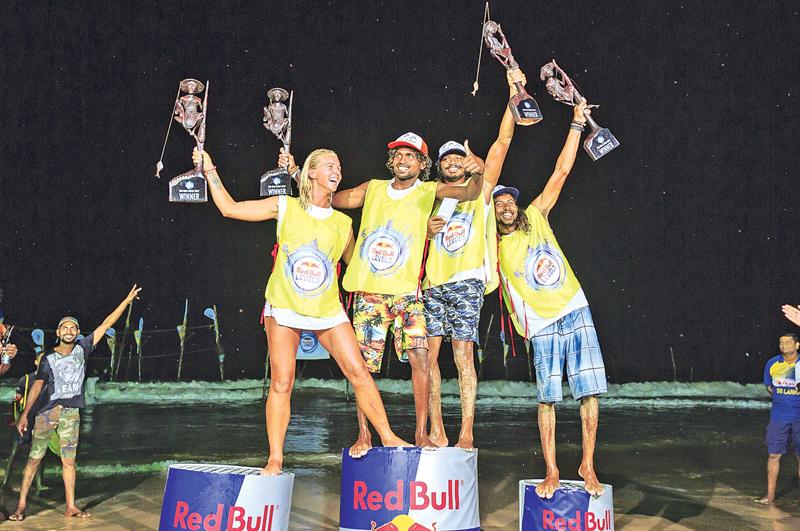 RDS Surf School, the winners of the Red Bull Levels at Karma Beach, Mirissa. 
