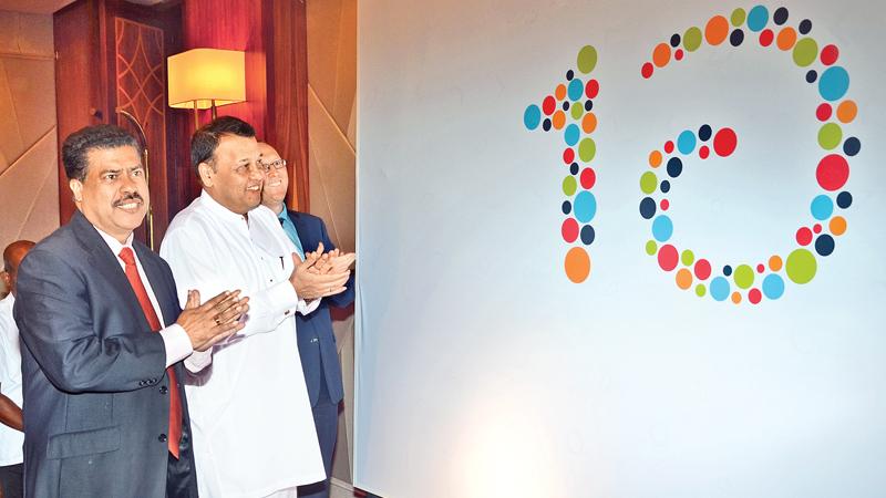 Minister Mahinda Samarasinghe at the launch of the social marketing campaign.Pic: Vipula Amarasinghe