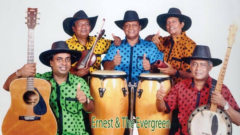 From left: Lawrence, Reiss, Duncan Fernando, Tyrone Ramanathan, Daya Rohitha, and Ernest Fernando (Band Leader).