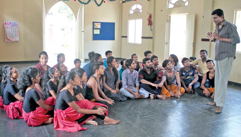 A training session by Dharmajith Punarjeewa. Pix: Mahinda Vithanachchi