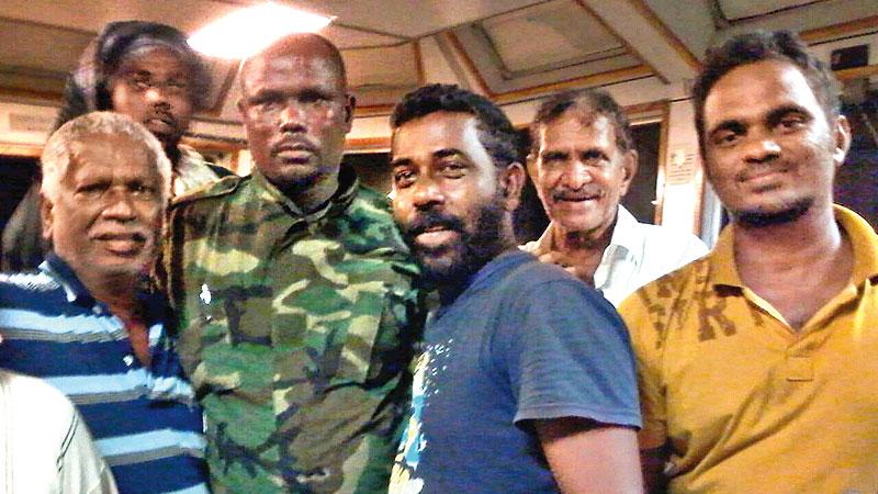 The Sunday Observer received this exclusive picture of the Sri Lankan crew after their release by the Somali pirates (Pic courtesy ARIS 13 crew)