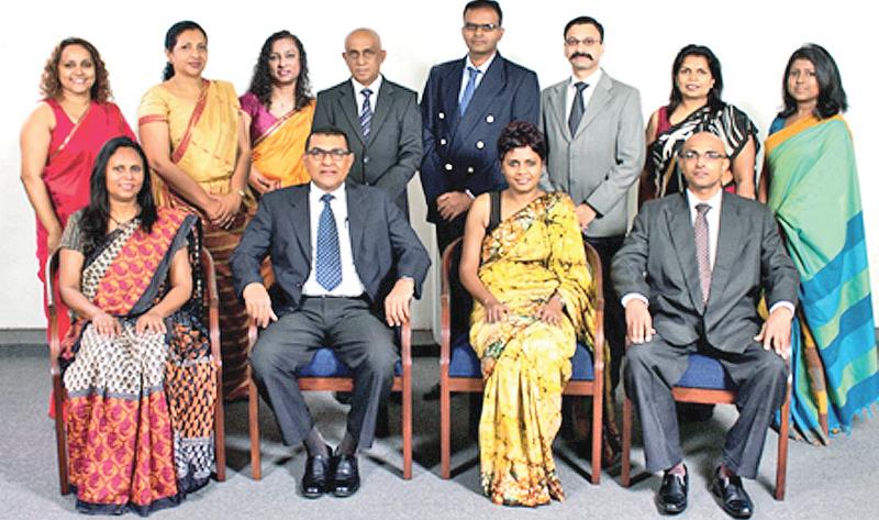 Seated from left: Secretary Roshani Fernando  (Quantum Consumer Solutions), Immediate Past President Ravi Bamunusinghe (RCB), President Himalee Madurasinghe (Kantar LMRB), Treasurer Waruna Kathriarachchi  (Nielsen Lanka).   Standing from left: Assistant Treasurer Mihirani Dissanayake  (Kantar TNS), Chitrangani Herat Gunaratne (Quantum Consumer Solutions), Therika Meyandeniya (Nielsen Lanka), Neel de Silva (SRL), Anura Karunaratne (Kantar TNS), Sharang Pant (Nielsen Lanka), Assistant Secretary Prajika Fernan