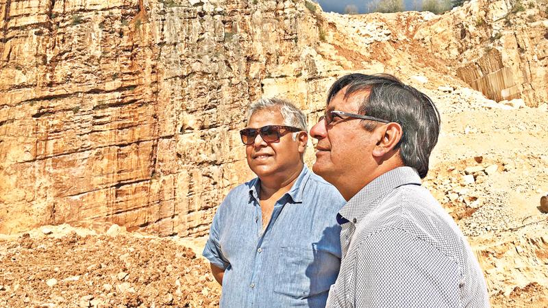Altair Directors Pradeep Sureka (right) and Pradeep Moraes at a marble quarry in Northern Italy.