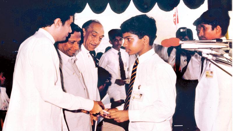 The opening ceremony of 68 house Model Village - Rajasisugama in the Nivitigala Electorate on 16 August 1984 with President J. R. Jayewardene, Prime Minister Ranasinghe Premadasa and Education Minister Ranil Wickremesinghe as chief guests. This Model Village was developed with the participation and support of students and teachers of Royal College, Colombo.