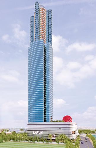 A model of the building