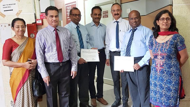 From left: Dr. Champa Nelson (Clinical Director - Apeksha IVF), Deepal Nelson (Managing Director - Apeksha IVF), Dr. Sudath Senaratne (Consultant Gynecologist), Prof. Satish Adiga (Chief Embryologist, MARC), Prof. Pratap Kumar (Head of MARC), Dr. Jeyakumar (Consultant Gynecologist), Dr. Praveena Vasudev Pai (Consultant Fertility Specialist).