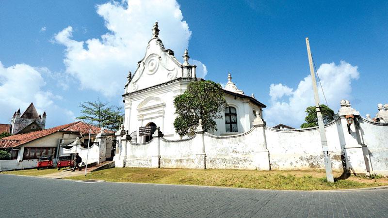 The Dutch Reformed Church stands inside the Galle Fort.