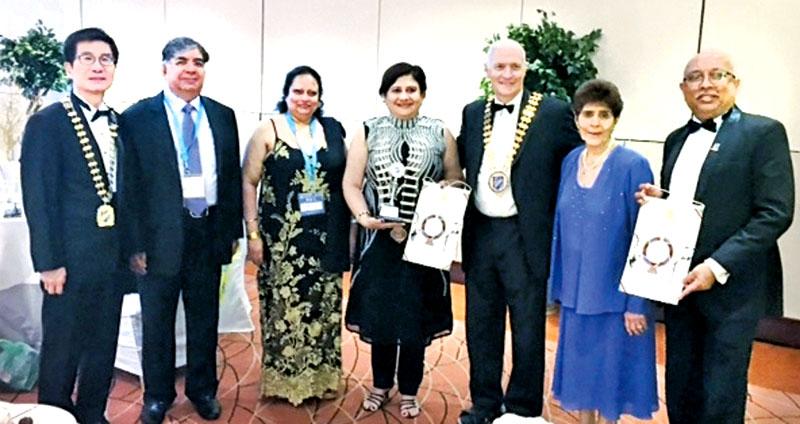 The delegates from Skal Colombo with Skal International President David Fisher and Skal Asian President Robert Sohn