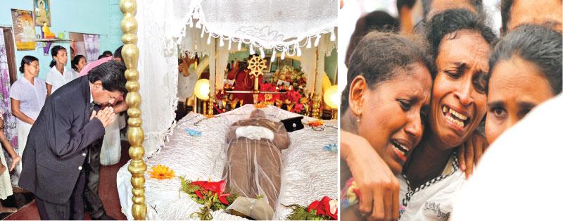 Judge M. Ilancheliyan pays his respects to slain cop SI Hemachandra