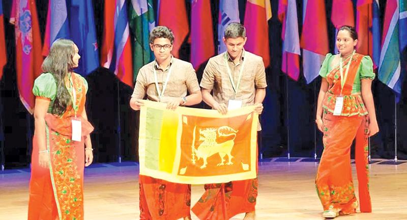 Sri Lankan participants at the opening ceremony of IBO 2017