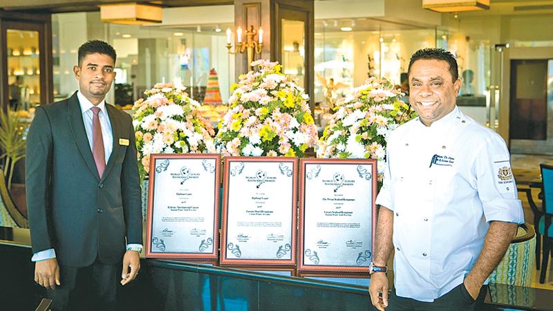 Assistant Director Food & Beverage Iyantha Abeysinghe (on left) and Director Culinary Services Chef Kithsiri de Silva