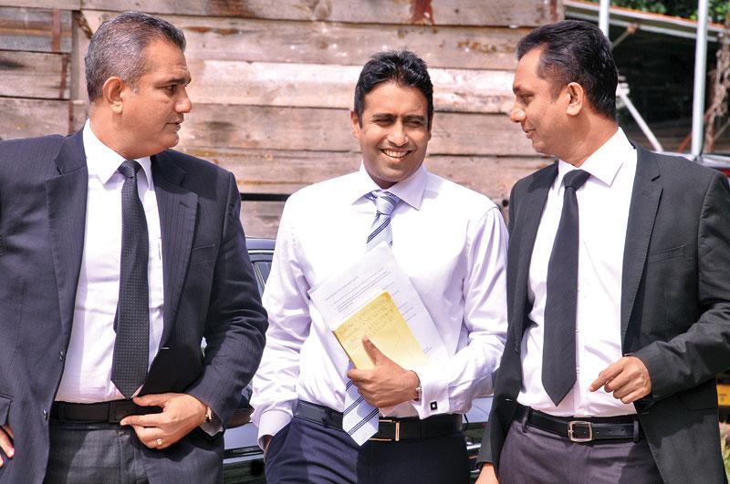 Arjun Aloysius with his lawyers