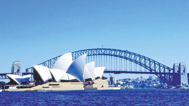 Sydney Opera House with the Harbour Bridge in the background