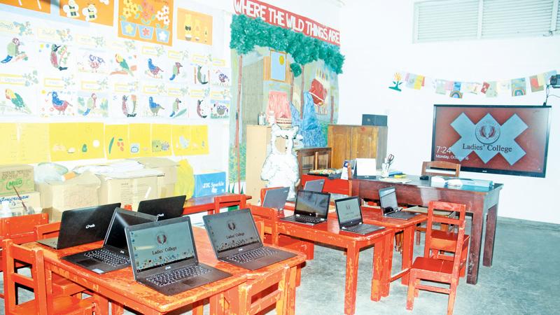 Model Grade 1 Smart Classroom. Pix: Chaminda Niroshana   