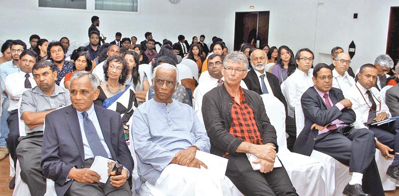 Advisor to the National Housing Development Authority (NHDA), Susil Siriwardena (second from left - first row)   PICTURE BY SULOCHANA GAMAGE   
