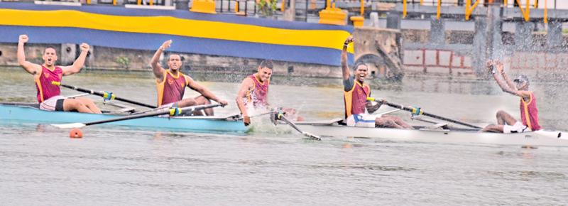 Ananda Rowers who outrowed the much facied Royalists and Thomians’ finishing in great style. (Picture: Ranjith Asanka)