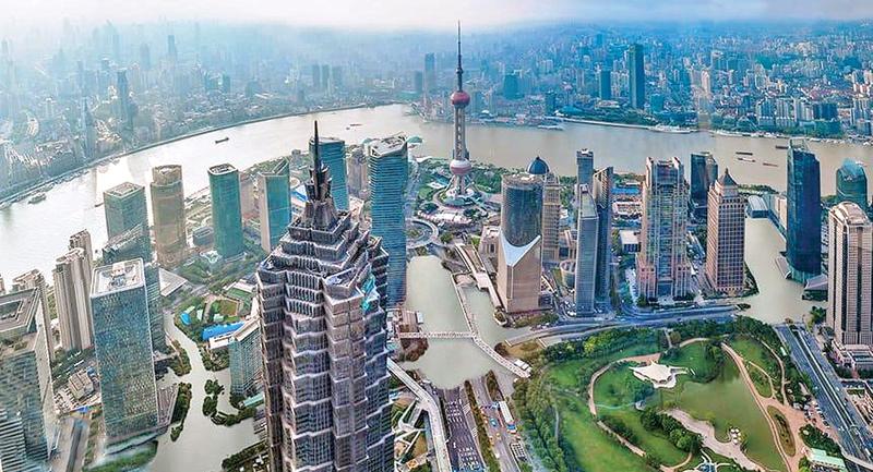 How Shanghai would look with a rise of just 2C: the UN warned this week of a potential 3C scenario.                   Pic: Nickolay Lamm/Courtesy Climate Central   