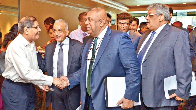 Having presented a budget that clearly sets out plans on fiscal consolidation and achieving a revenue surplus, Minister of Finance and Media, Mangala Samaraweera met corporate leaders and representatives of the business community at a post budget conference at the Hilton Hotel on Friday morning. picture by Shan Rupassara