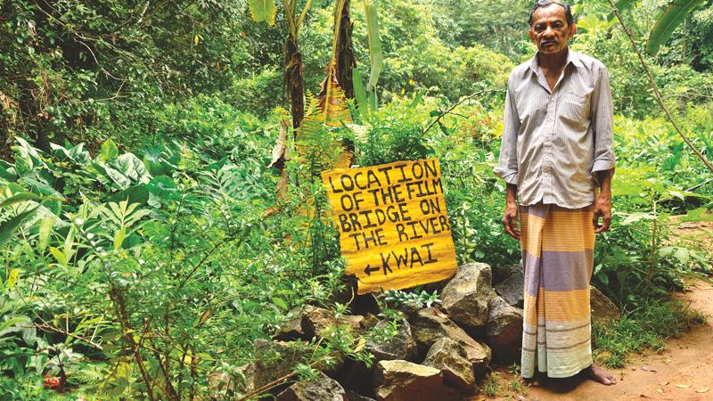 FOND MEMORIES: Samuel Perera with  his hand written signpost