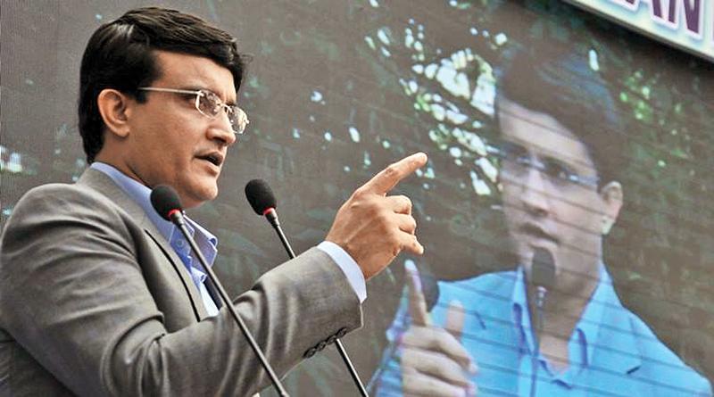 Kolkata: Former Indian cricket captain and Cricket Association of Bengal (CAB) president Sourav Ganguly addresses budding cricketers during the inauguration of the Calcutta Police Surgeants’ Institute cricket academy in Kolkata on Friday. PTI
