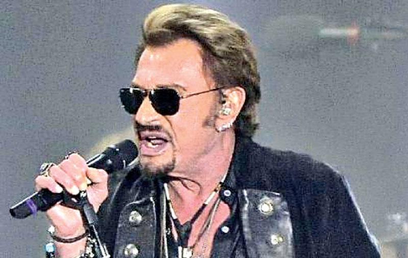 Johnny Hallyday at the Francofolies festival, La Rochelle, 2015.  Photograph: Rex/Shutterstock  