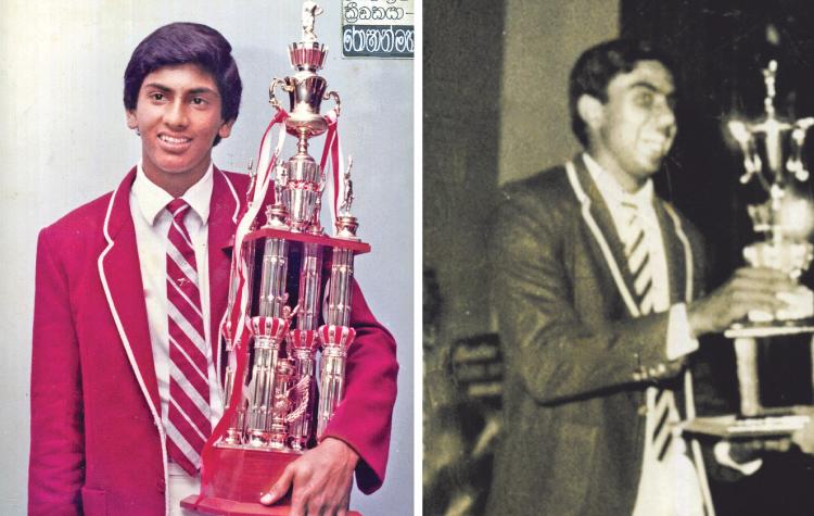 Past winners of the Observer Schoolboy Cricketer : Roshan Mahanama 83/84 and Asanka Gurusinha 1985
