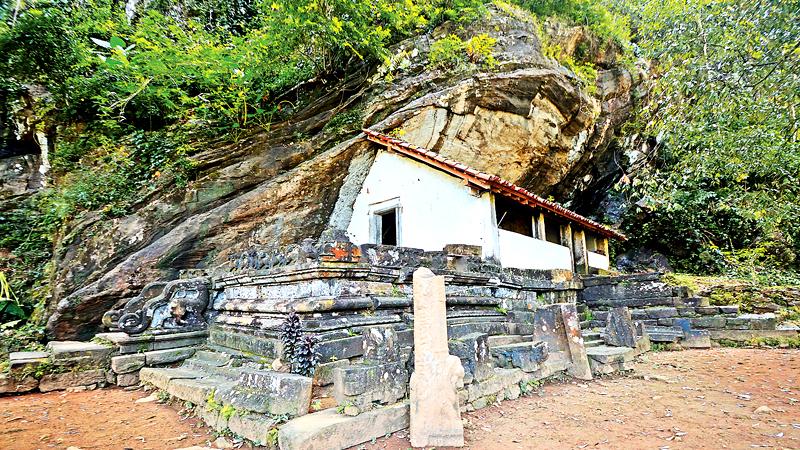 STEPS TO THE PAST: A view of the Ganegoda Viharaya.