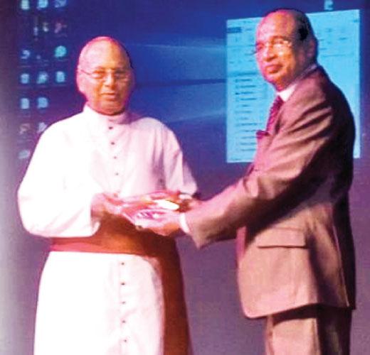 Archbishop of Colombo His Eminence Malcolm Cardinal Ranjith and Senior Attorney-at-Law Godfrey Cooray    